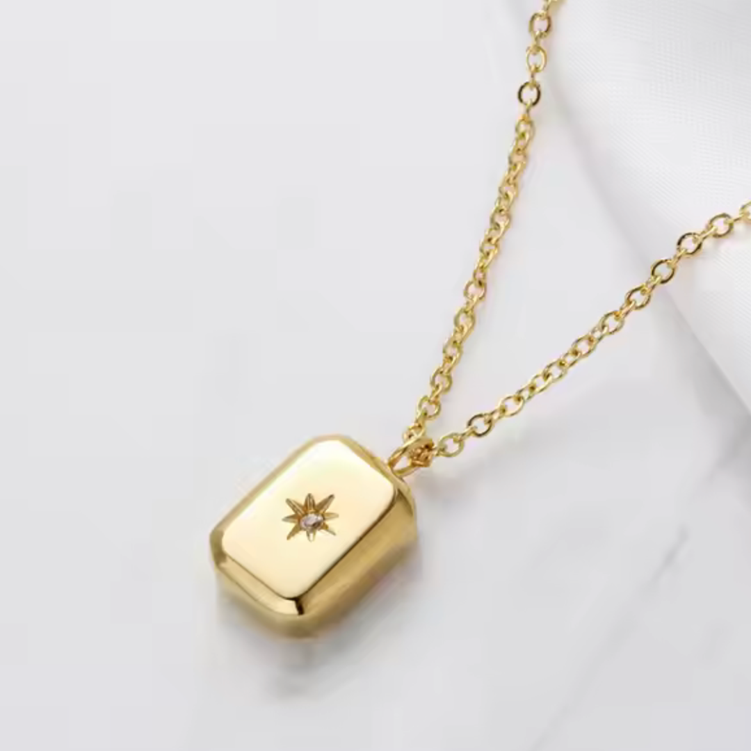 gold waterproof star necklace