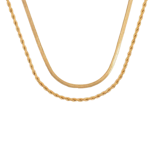 LAYERED ROPE CHAIN NECKLACE